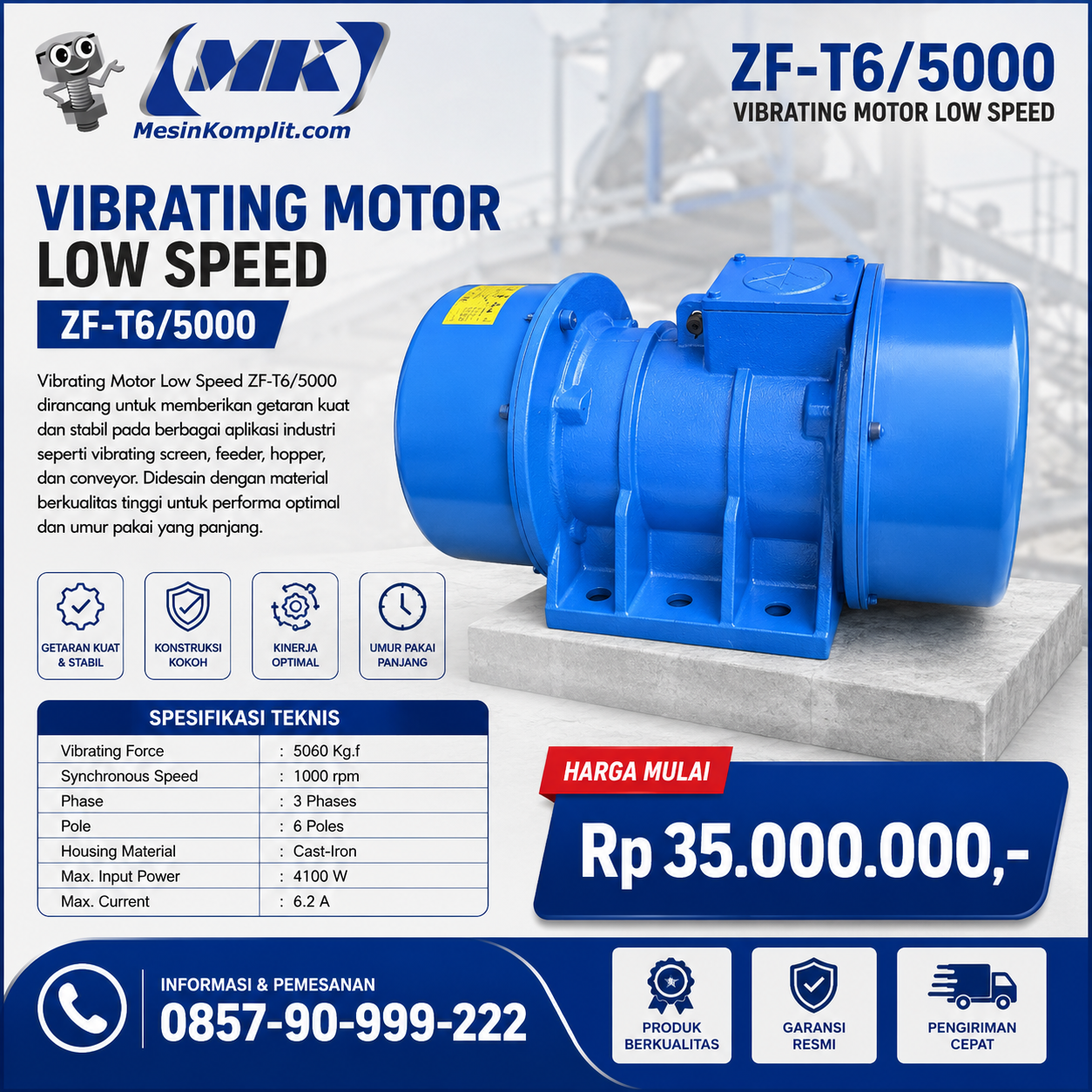 Vibrator Motor RPM Rendah...